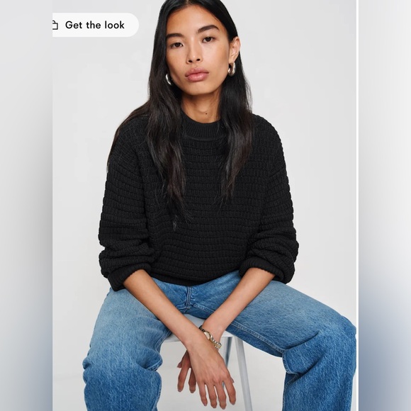 NWT Reformation Collie Oversized Cotton Crew in Size Medium - Picture 4 of 8